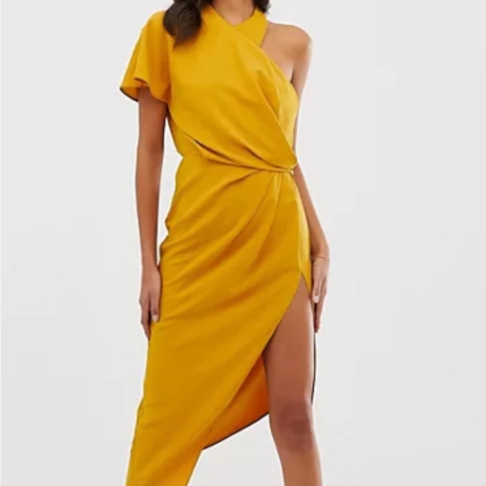 ASOS DESIGN Tall drape midi dress